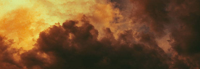 close up of angry storm clouds