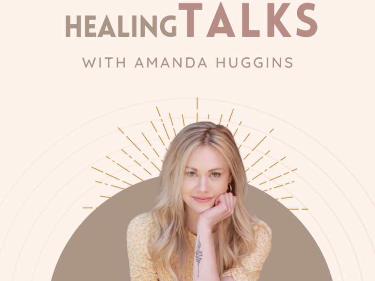 Colleen Ryan-Hensley talks with Amanda Huggins about Binging Sober on Healing Talks podcast cover art