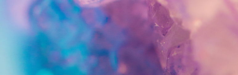 closeup blurry image of crystal